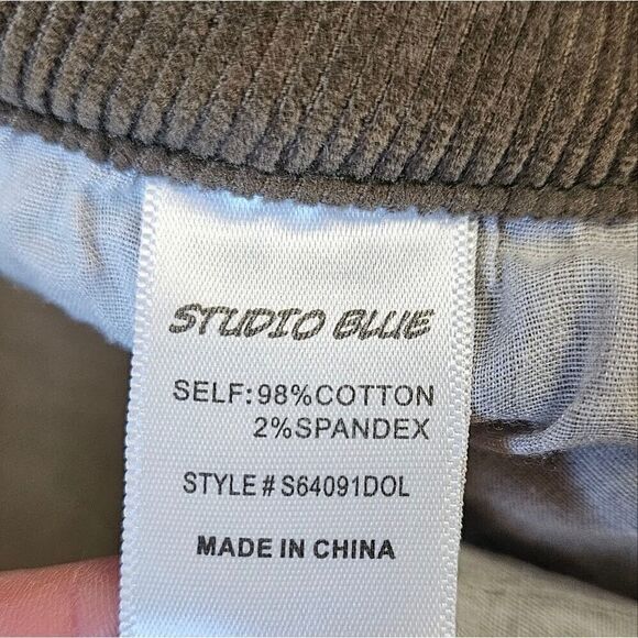 Studio Blue Stitch Fix Corduroy Brown Straight Leg Pants Women's 32 Fall Chino - Picture 8 of 8